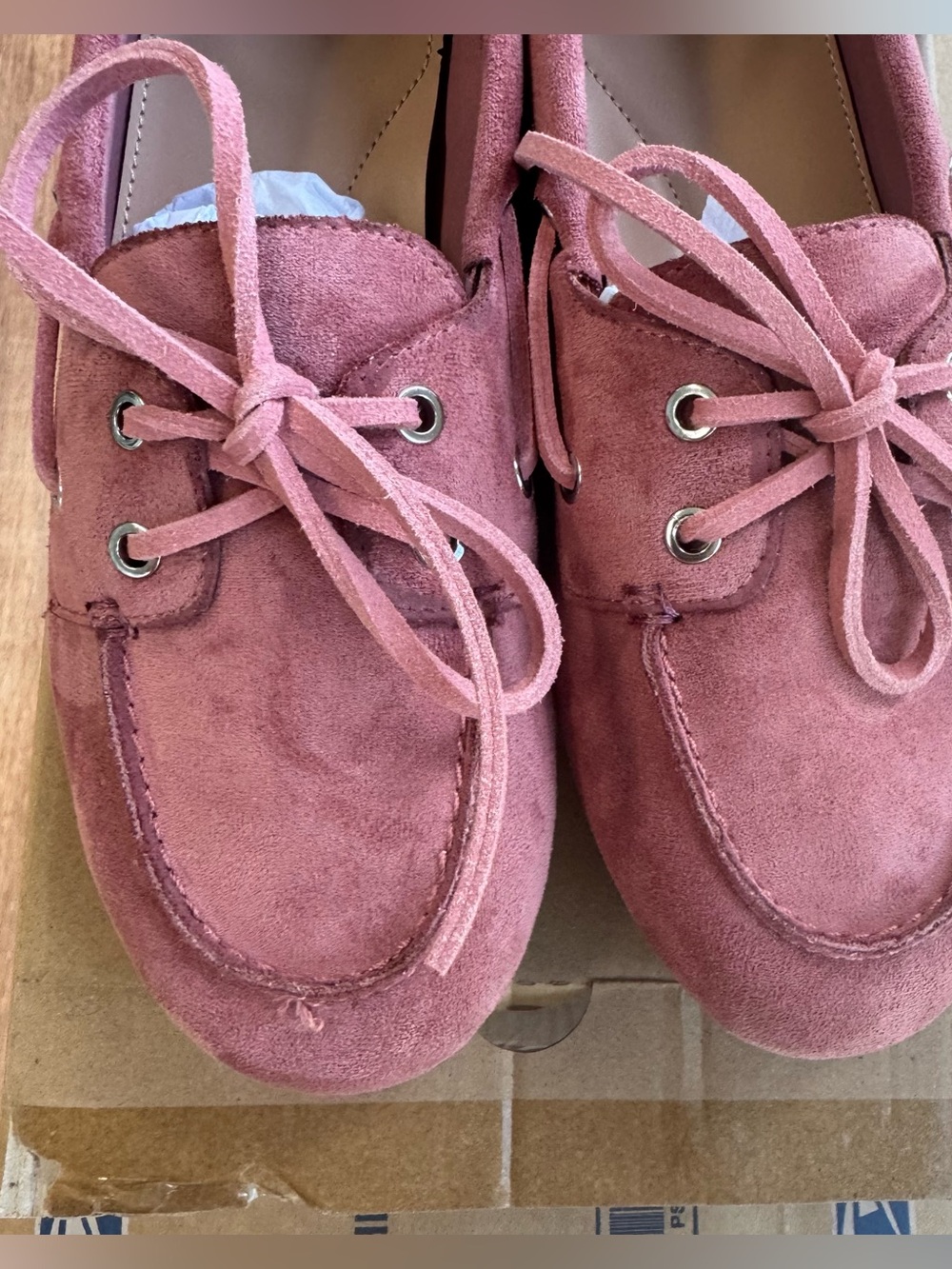 Time and Tru Women's Pink Boat Shoes Memory Foam Slip On Deck Loafers 8.5 Medium - Picture 9 of 14